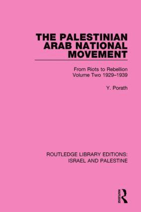bokomslag Palestinian Arab National Movement, 1929-1939