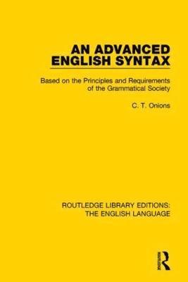 An Advanced English Syntax 1