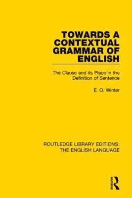 bokomslag Towards a Contextual Grammar of English