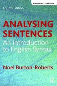 bokomslag Analysing Sentences: An Introduction to English Syntax