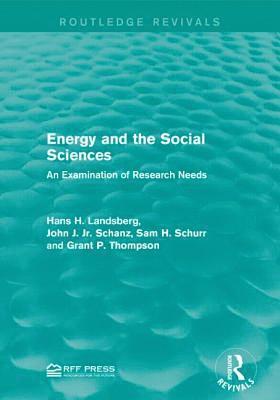 Energy and the Social Sciences 1