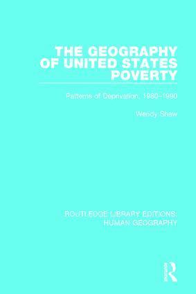 Wendy Shaw - Geography of United States Poverty, Inbunden