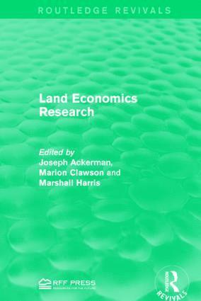 bokomslag Land Economics Research