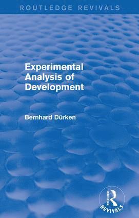 bokomslag Experimental Analysis of Development