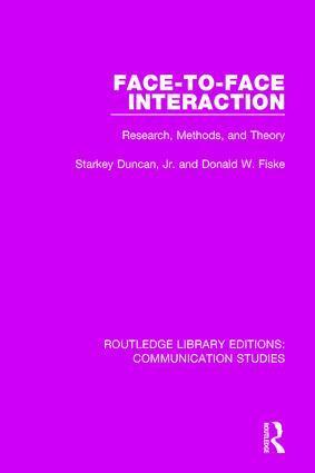 Starkey Duncan, Donald W. Fiske - Face-to-Face Interaction, Inbunden