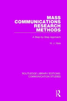 H.J. Hsia - Mass Communications Research Methods, Häftad