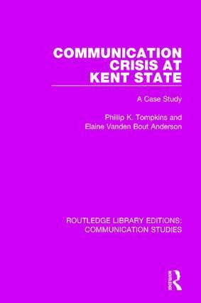 Phillip K. Tompkins, Elaine Vanden Bout Anderson - Communication Crisis at Kent State, Häftad