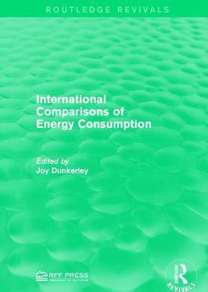 Joy Dunkerley - International Comparisons of Energy Consumption, Inbunden