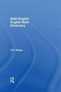 bokomslag Balti-English English-Balti Dictionary