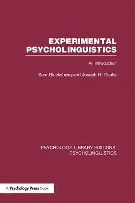 bokomslag Experimental Psycholinguistics (PLE: Psycholinguistics)