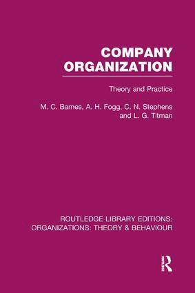 M . Barnes, A. Fogg, C. Stephens, L. Titman - Company Organization (RLE: Organizations), Häftad