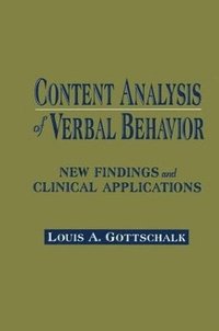 bokomslag Content Analysis of Verbal Behavior
