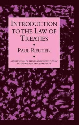 bokomslag Introduction To The Law Of Treaties
