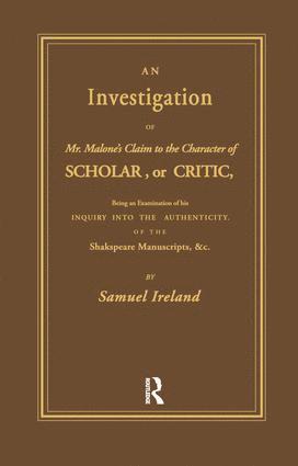 bokomslag Investigation into Mr. Malone's Claim to Charter of Scholar