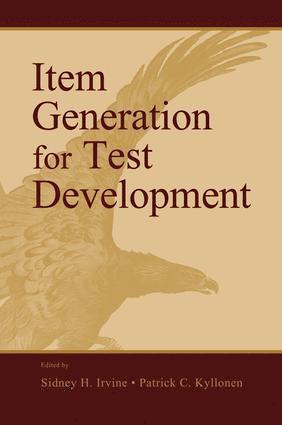 Sidney H. Irvine, Patrick C. Kyllonen - Item Generation for Test Development, Häftad