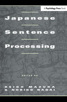 Reiko Mazuka, Noriko Nagai - Japanese Sentence Processing, Häftad