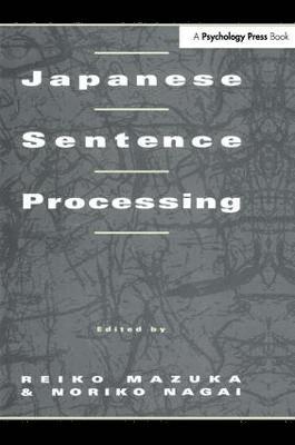 bokomslag Japanese Sentence Processing