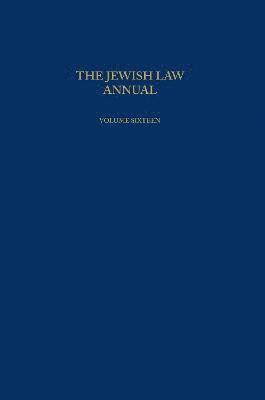 Jewish Law Annual Volume 16 1