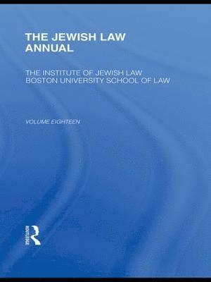 Jewish Law Annual Volume 18 1