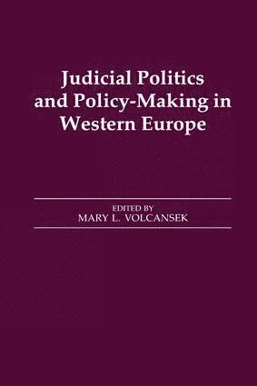 bokomslag Judicial Politics and Policy-making in Western Europe