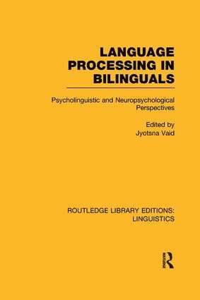 bokomslag Language Processing in Bilinguals (RLE Linguistics C: Applied Linguistics)