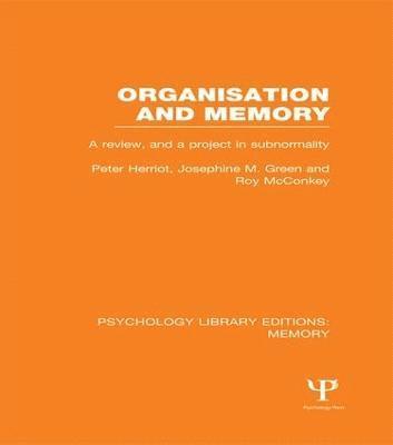 bokomslag Organisation and Memory (PLE: Memory)