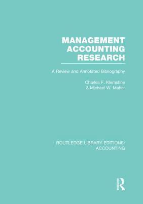 bokomslag Management Accounting Research (RLE Accounting)