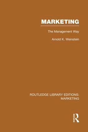 Arnold K. Weinstein - Marketing (RLE Marketing), Häftad