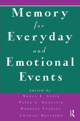 Nancy L. Stein, Peter A. Ornstein, Barbara Tversky, Charles Brainerd - Memory for Everyday and Emotional Events, Häftad