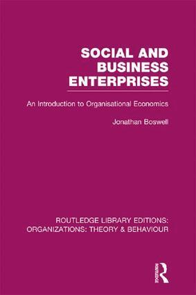Jonathan Boswell - Social and Business Enterprises (RLE: Organizations), Häftad