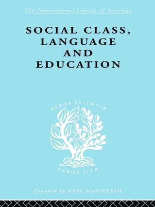 Social Class Language and Education 1