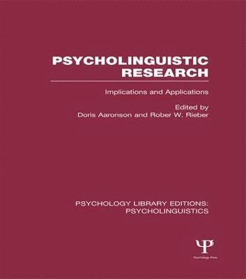 Psycholinguistic Research (PLE: Psycholinguistics) 1