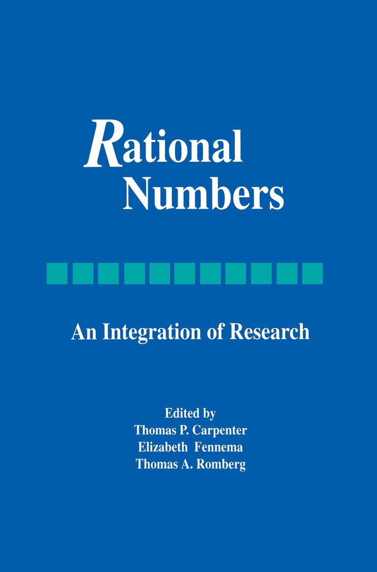 Thomas P. Carpenter, Elizabeth Fennema, Thomas A. Romberg - Rational Numbers, Häftad