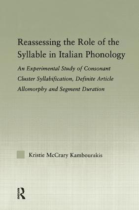 bokomslag Reassessing the Role of the Syllable in Italian Phonology