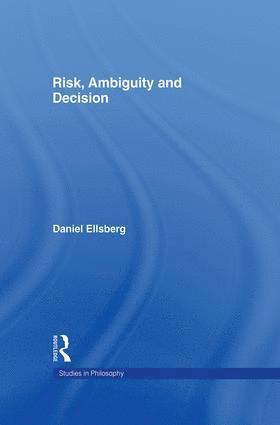 bokomslag Risk, Ambiguity and Decision