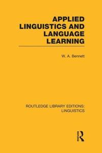 bokomslag Applied Linguistics and Language Learning (RLE Linguistics C: Applied Linguistics)
