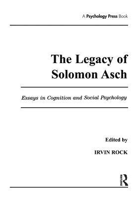 Irvin Rock - Legacy of Solomon Asch, Häftad