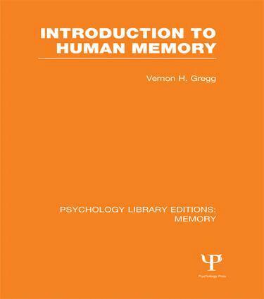 Vernon Gregg - Introduction to Human Memory (PLE: Memory), Häftad