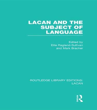 Ellie Ragland-Sullivan, Mark Bracher - Lacan and the Subject of Language (RLE: Lacan), Häftad
