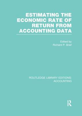 bokomslag Estimating the Economic Rate of Return From Accounting Data (RLE Accounting)