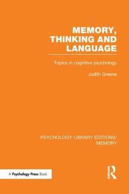 bokomslag Memory, Thinking and Language (PLE: Memory)