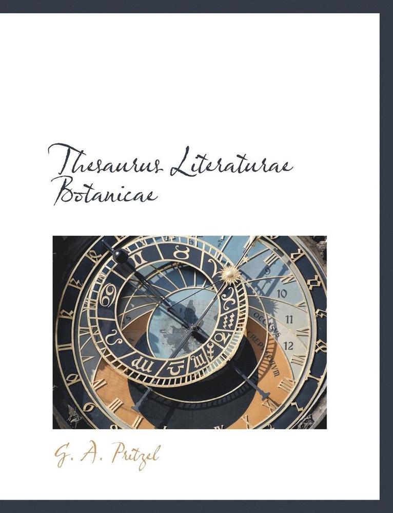 Thesaurus Literaturae Botanicae 1