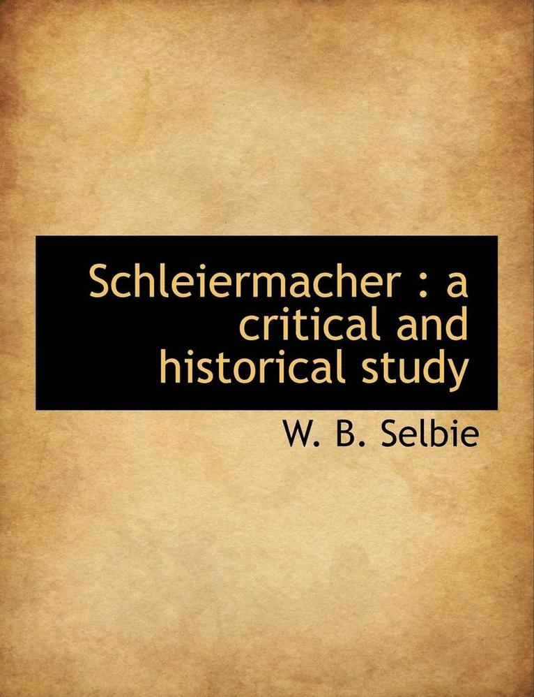 Schleiermacher 1