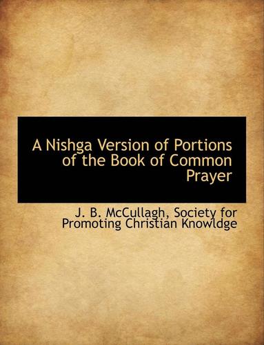 bokomslag A Nishga Version of Portions of the Book of Common Prayer