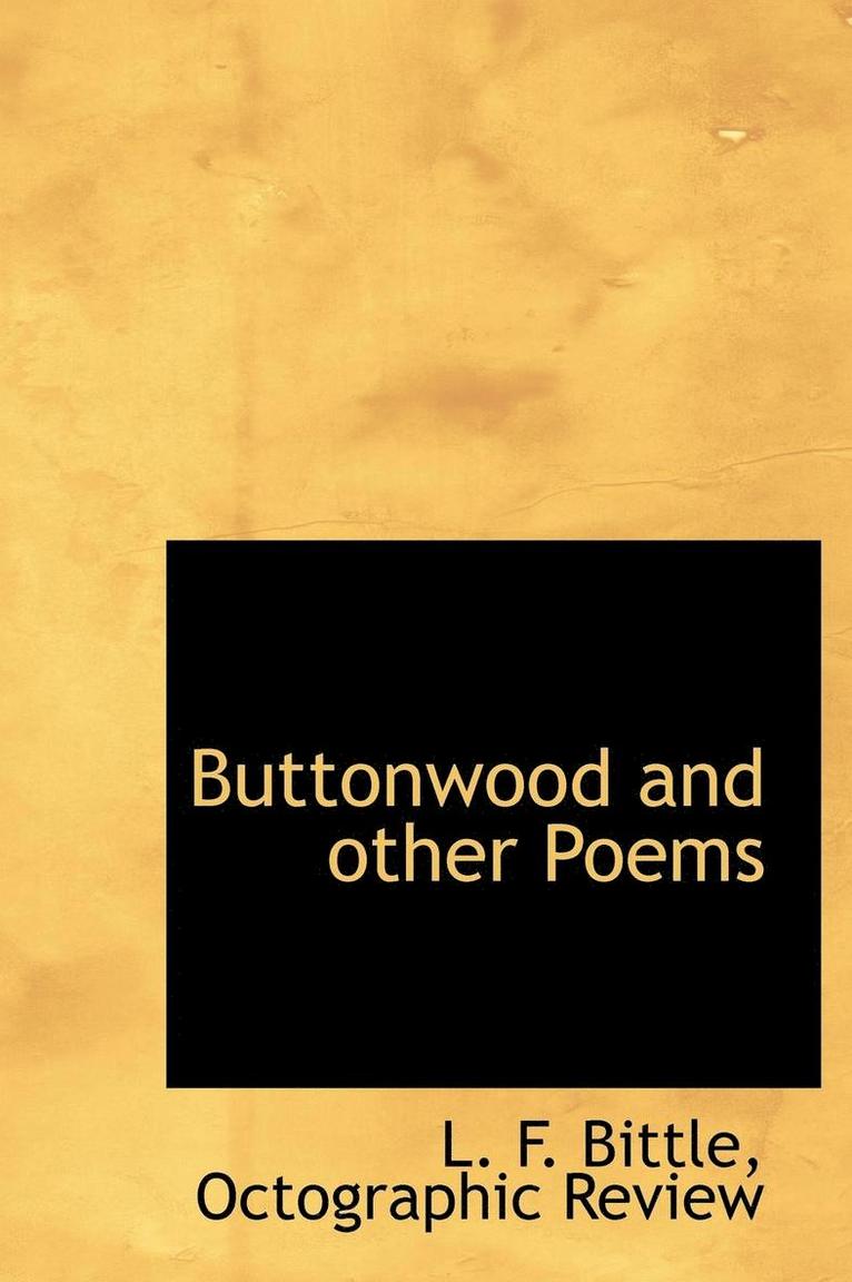 Buttonwood and other Poems 1