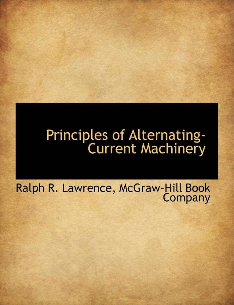 Principles of Alternating-Current Machinery 1