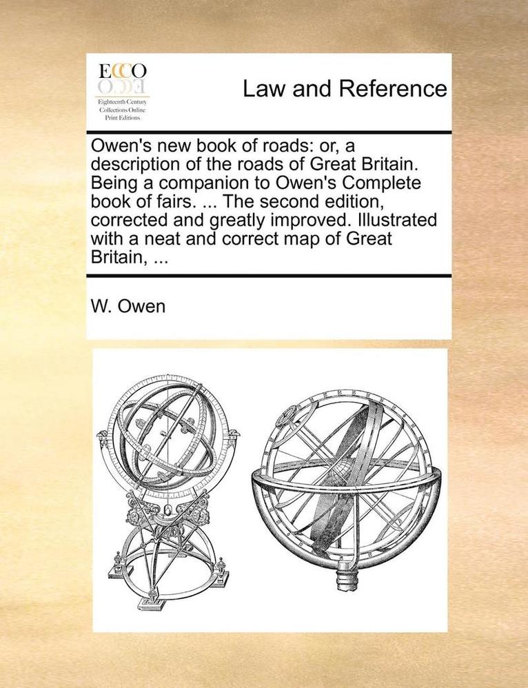 W Owen, W. Owen - Owen's New Book of Roads, Häftad