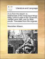 Maximilien Misson - Cry from the Desart, Häftad
