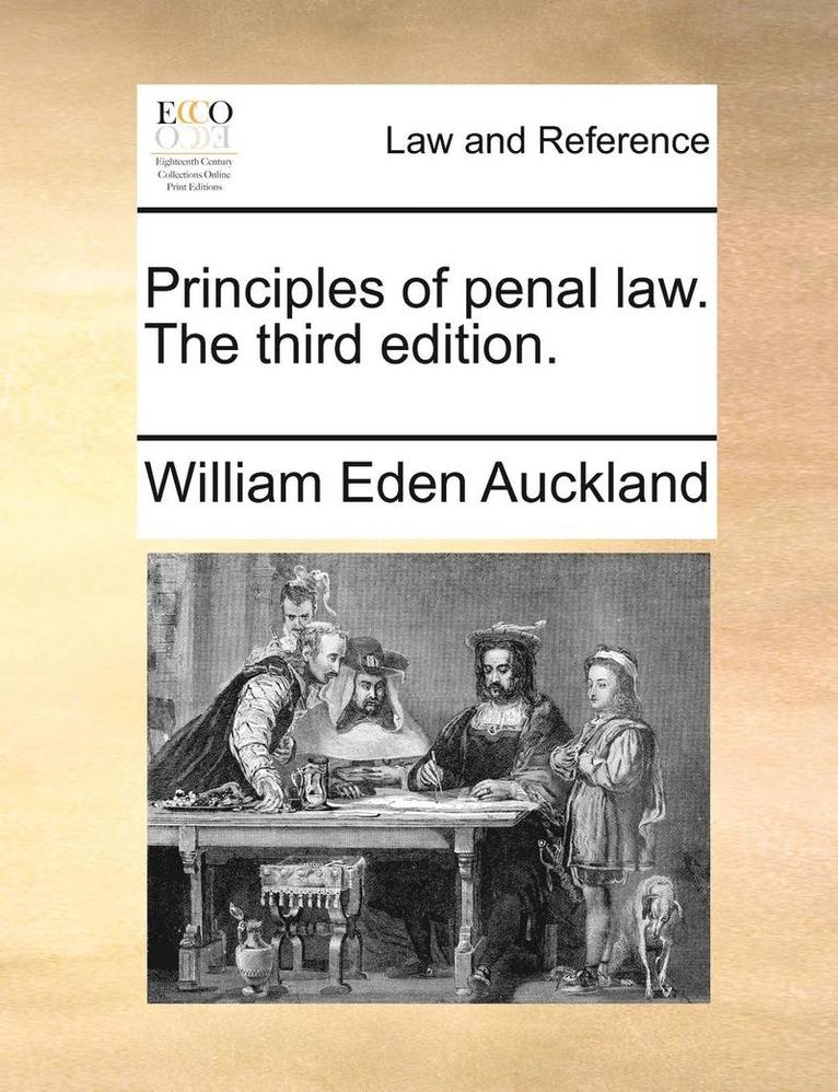 Principles of Penal Law. the Third Edition. 1