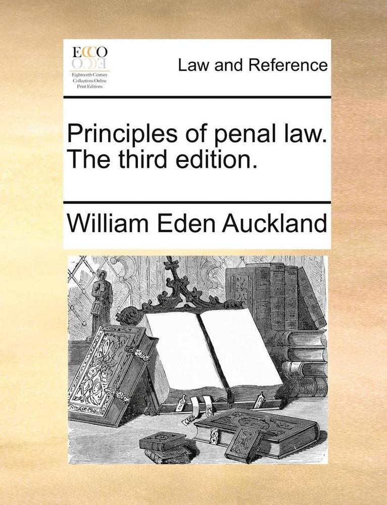 Principles of penal law. The third edition.